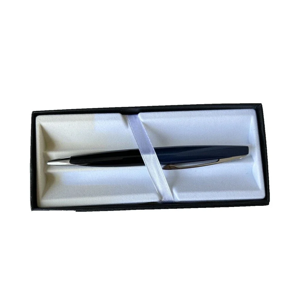 Sheaffer Taranis Black Lacquer  Blue Cap Twist BallPoint Pen READ DESCRIPTION
